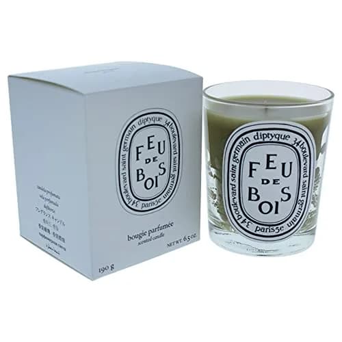 Diptyque Feu de bois Candle, 6.5 oz, Red, 3.5" Tall x 3" Diameter | Woody Fireplace Fragrance thumbnail 1