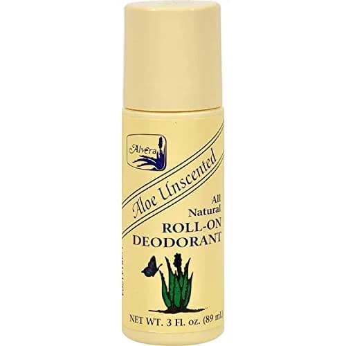 Alvera All Natural Roll-On Deodorant Aloe Unscented | 3 fl oz (6-pack) for Sensitive Skin, Fragrance-Free, 24-Hour Odor Control - main product image
