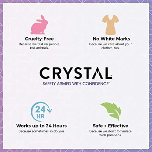 Crystal Essence Mineral Deodorant Stick - Unscented Body Deodorant 16.75ml (0.5 Fl Oz) | 24-Hour Odor Protection thumbnail 4
