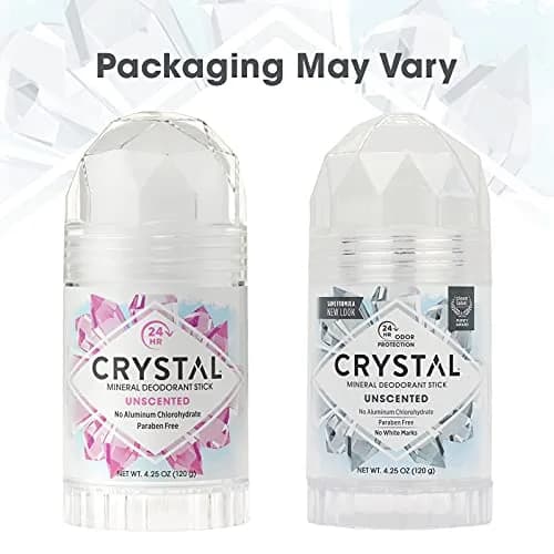 Crystal Essence Mineral Deodorant Stick - Unscented Body Deodorant 16.75ml (0.5 Fl Oz) | 24-Hour Odor Protection thumbnail 6