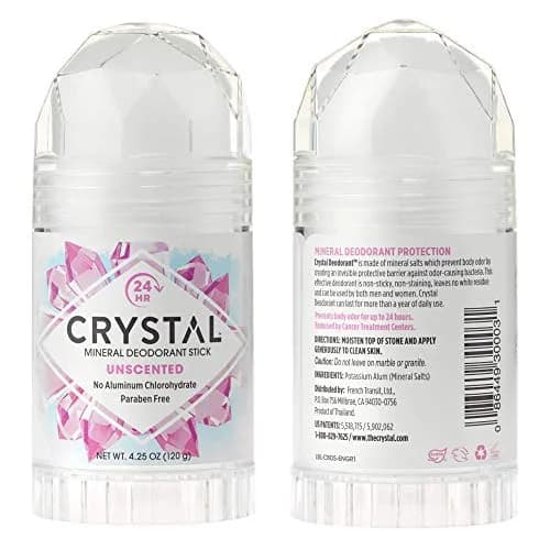 Crystal Essence Mineral Deodorant Stick - Unscented Body Deodorant 16.75ml (0.5 Fl Oz) | 24-Hour Odor Protection thumbnail 1