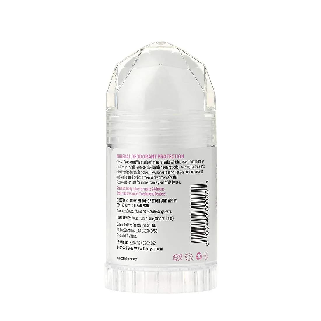 Crystal Essence Mineral Deodorant Stick - Unscented Body Deodorant 16.75ml (0.5 Fl Oz) | 24-Hour Odor Protection - view 3