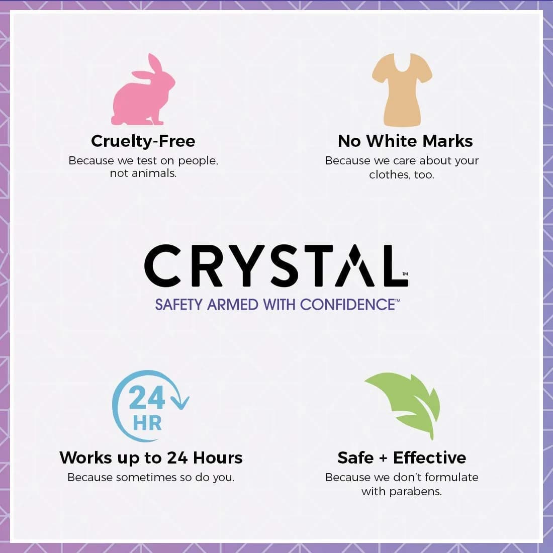 Crystal Essence Mineral Deodorant Stick - Unscented Body Deodorant 16.75ml (0.5 Fl Oz) | 24-Hour Odor Protection - view 4