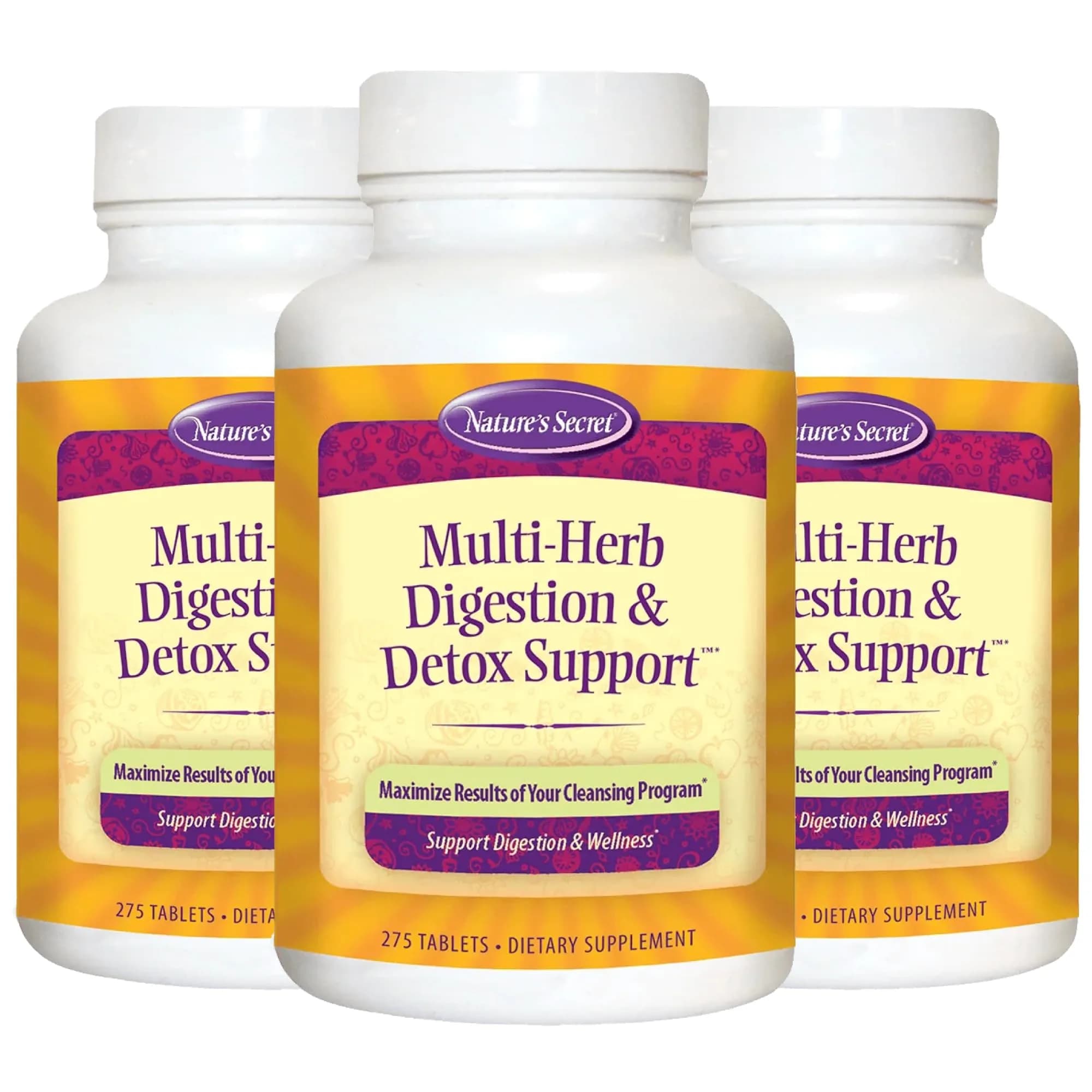 Nature's Secret Multi-Herb Digestion & Detox Support (3 Pack) | Herbal Digestive Wellness Support for Adults - main product image