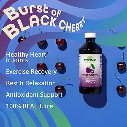 Dynamic Health Black Cherry Juice Concentrate 8 fl oz | Unsweetened, Vegan, Gluten-Free thumbnail 3
