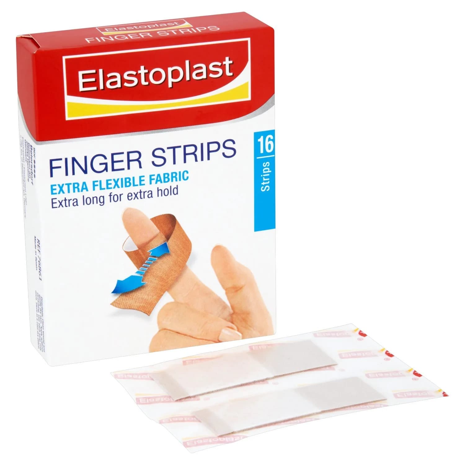 Elastoplast Extra Flexible Finger Strip Plasters 16 Count (Pack of 1) | Extra Durable & Breathable Fabric for Finger Wounds - view 3