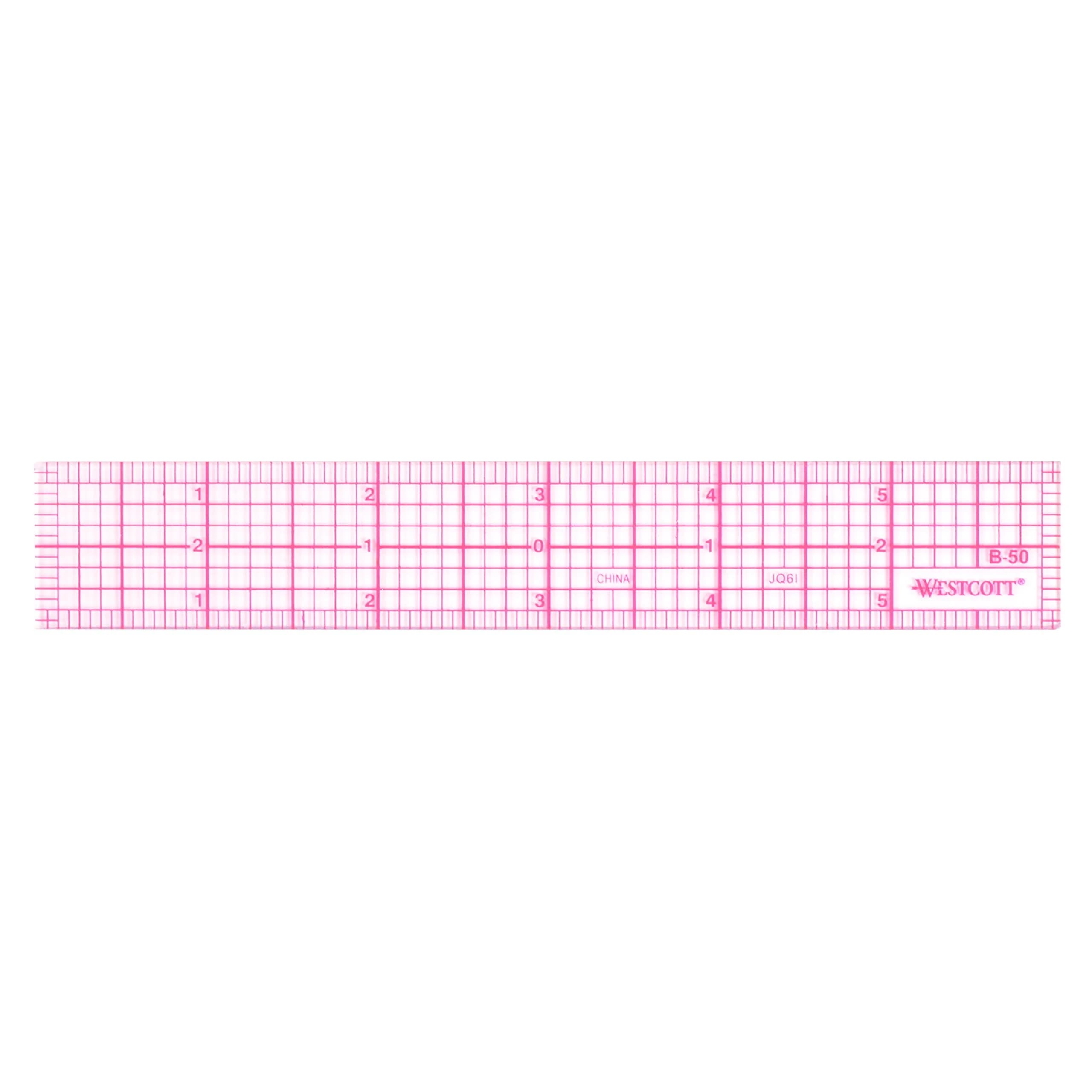 Westcott 6-Inch Beveled Transparent Ruler (B-50) 15.24 cm (6 in) | Accurate Drafting Tool - main product image