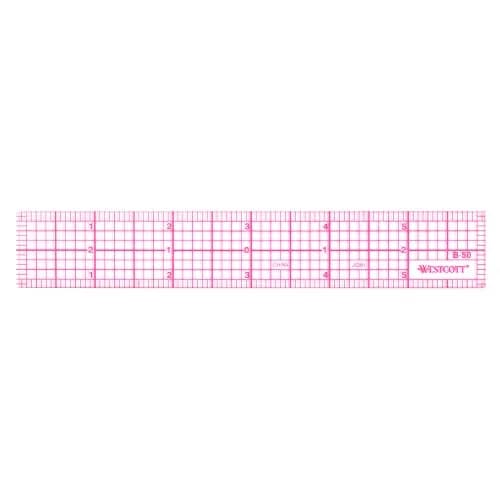 Westcott 6-Inch Beveled Transparent Ruler (B-50) 15.24 cm (6 in) | Accurate Drafting Tool thumbnail 1