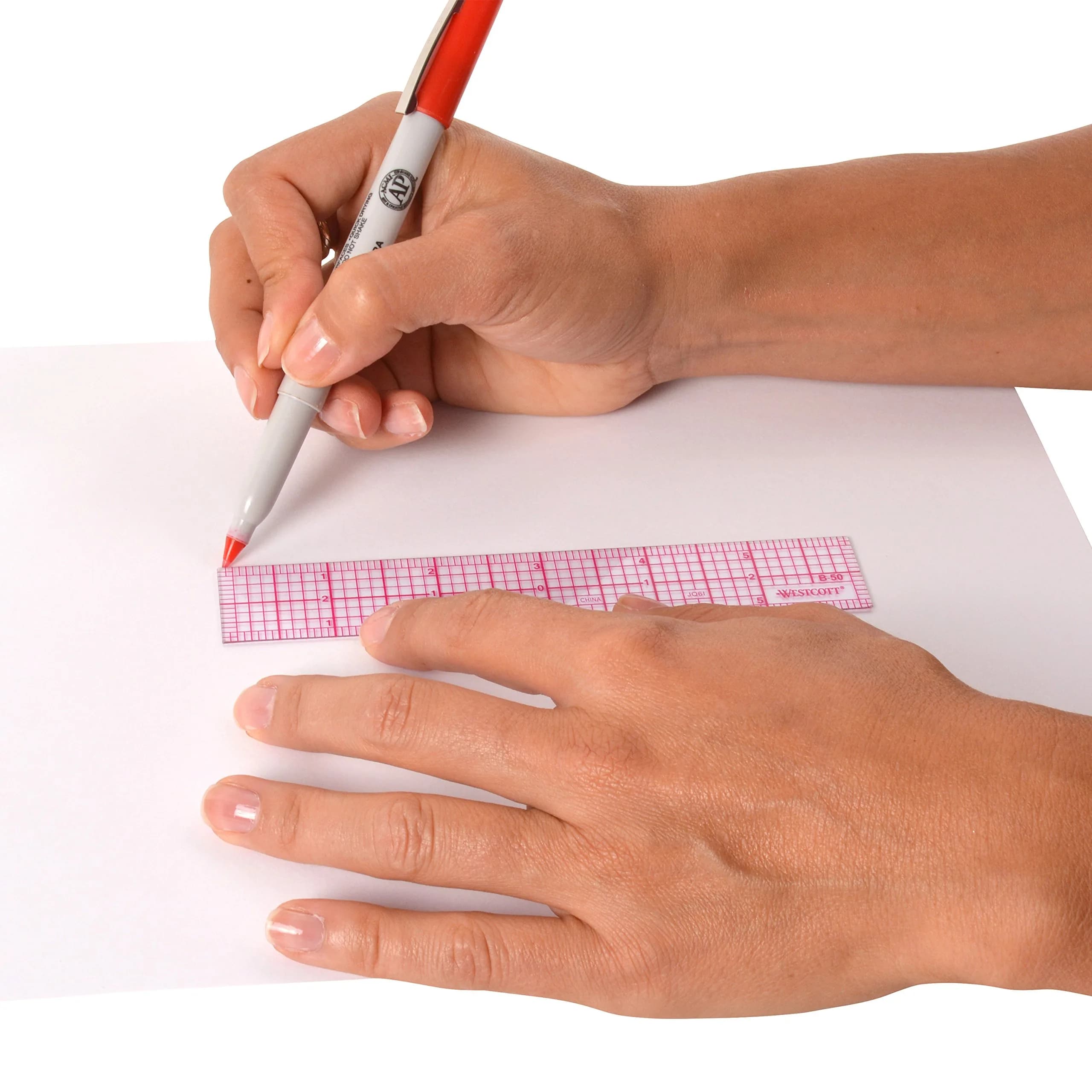 Westcott 6-Inch Beveled Transparent Ruler (B-50) 15.24 cm (6 in) | Accurate Drafting Tool - view 4
