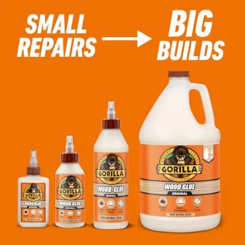 Gorilla Wood Glue, Fast Clamp, Water Resistant PVA, 236.6ml (8 fl oz) | Bonds Wood for Indoor & Outdoor Projects thumbnail 8