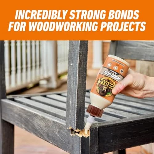 Gorilla Wood Glue, Fast Clamp, Water Resistant PVA, 236.6ml (8 fl oz) | Bonds Wood for Indoor & Outdoor Projects thumbnail 2