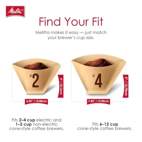 Melitta #4 Unbleached Coffee Filters, Natural Brown Cone Filters, 100 Count (Pack of 6) | Flavor-Enhancing Microfine Perforations thumbnail 9
