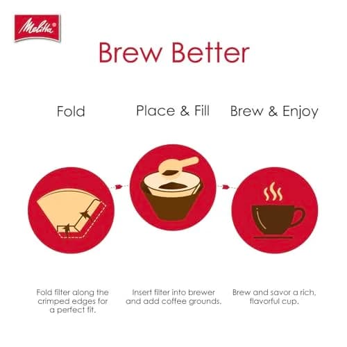 Melitta #4 Unbleached Coffee Filters, Natural Brown Cone Filters, 100 Count (Pack of 6) | Flavor-Enhancing Microfine Perforations thumbnail 10