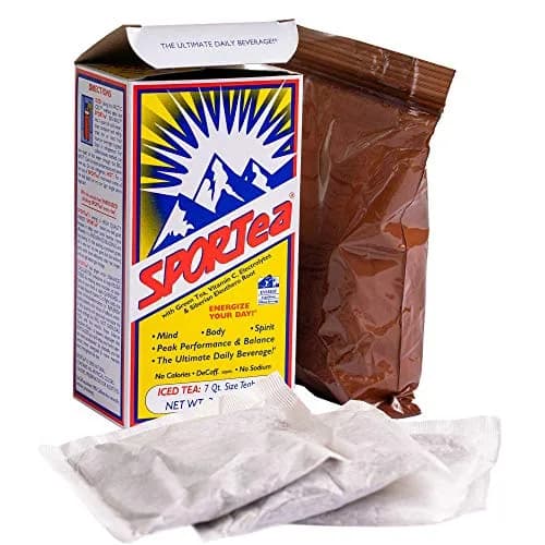 SPORTEA Iced | Natural Decaf Energy Drink with Green & Black Tea, Vitamins, Minerals, Electrolytes, Yerba Mate & Siberian Ginseng | 7 Cold Brew Tea Bags | Healthy & Easy to Brew | 4 Pack thumbnail 1