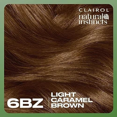 Clairol Natural Instincts Demi-Permanent Hair Dye 6BZ Light Caramel Brown 525ml (17.55 Fl Oz) | Ammonia-Free Vegan Hair Color thumbnail 8