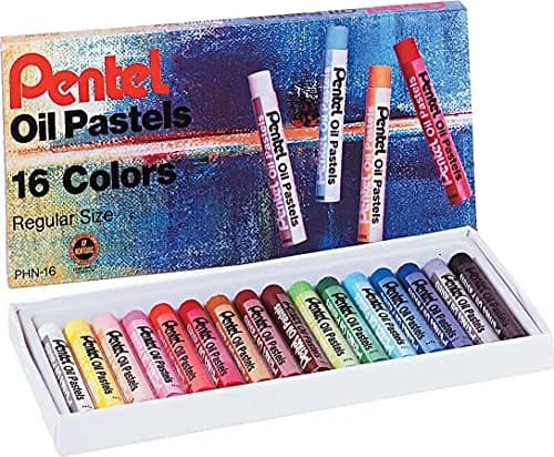 Pentel Arts Oil Pastels, 16 Color Set, Assorted Colors | Vibrant & Blendable Art Medium thumbnail 2