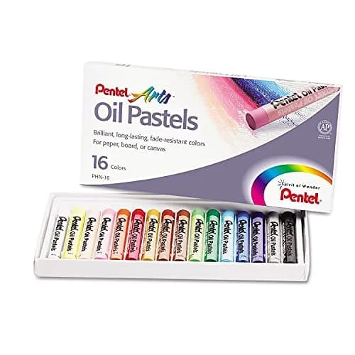 Pentel Arts Oil Pastels, 16 Color Set, Assorted Colors | Vibrant & Blendable Art Medium thumbnail 3