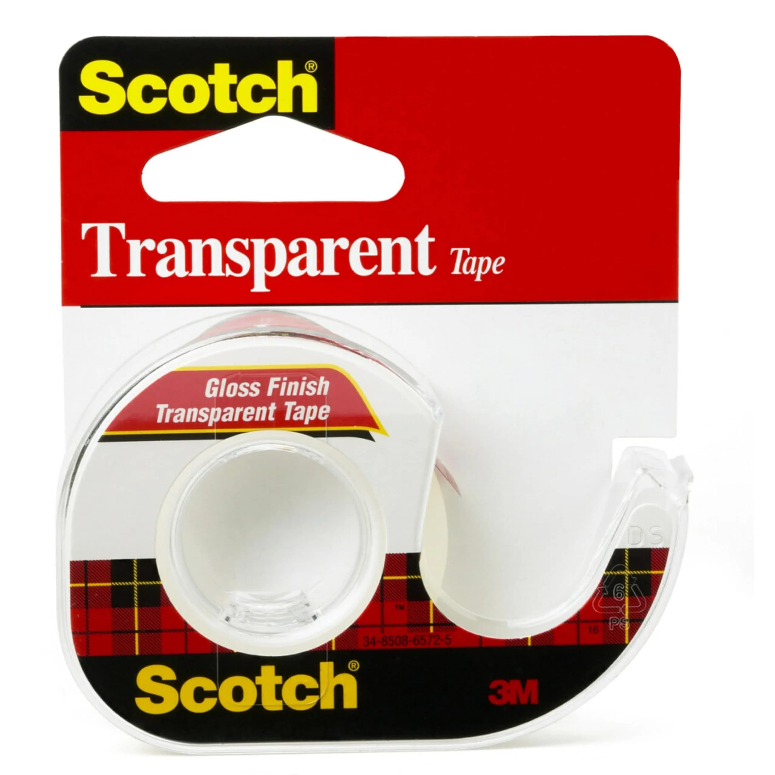Scotch Transparent Tape 0.5 inch x 450 inch (Pack of 2) | Classic Glossy Finish with 3M Adhesive Technology — Transparent