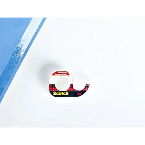 Scotch Transparent Tape with Dispenser 12.7 mm (0.5 in) x 11.4 m (450 in) | Crystal Clear Adhesive for Office & Home thumbnail 2