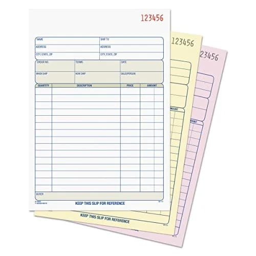 TOPS Sales Order Book 3-Part Carbonless 50 Sets per Book | White Canary Pink Paper thumbnail 2