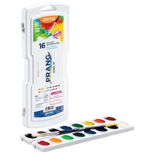 Prang Watercolor Paint Set, 16 Colors | Bright, Non-Toxic, Refillable Oval Pan, 1 Count thumbnail 4