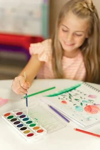Prang Watercolor Paint Set, 16 Colors | Bright, Non-Toxic, Refillable Oval Pan, 1 Count thumbnail 7