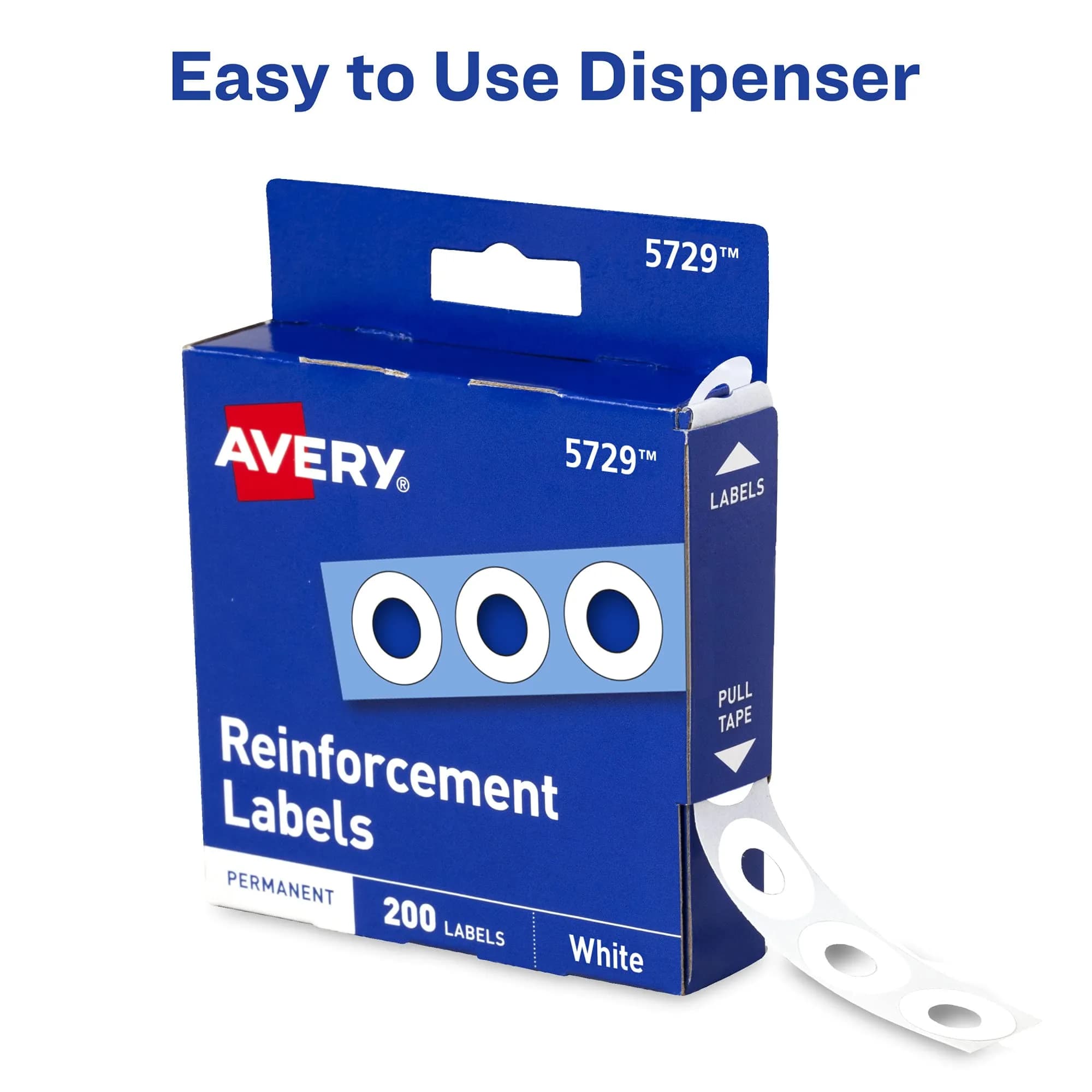 Avery Self-Adhesive Hole Reinforcement Stickers White 200 Labels (0.25 inch Diameter) | Reinforce Binder Holes - view 5