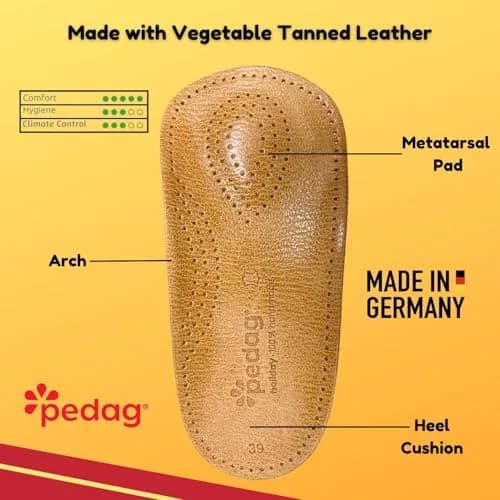 pedag Holiday Thin Orthotic Insoles Arch Support Inserts Tan Women US 8 / Men 5 | Supports Plantar Fasciitis & Overpronation thumbnail 4