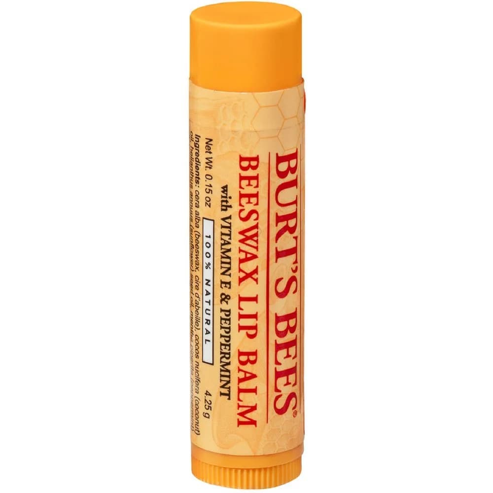 Burt's Bees Beeswax Lip Balm with Vitamin E & Peppermint 0.15 oz (6-Pack) | Natural Moisturizing Lip Care for Dry Lips — 6-Pack