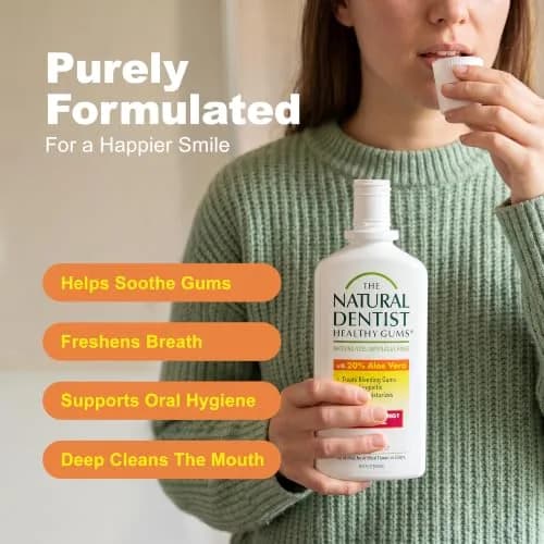 The Natural Dentist Orange Zest Mouthwash 498ml (16.9 Fl Oz) | Alcohol & Fluoride-Free Daily Rinse thumbnail 4