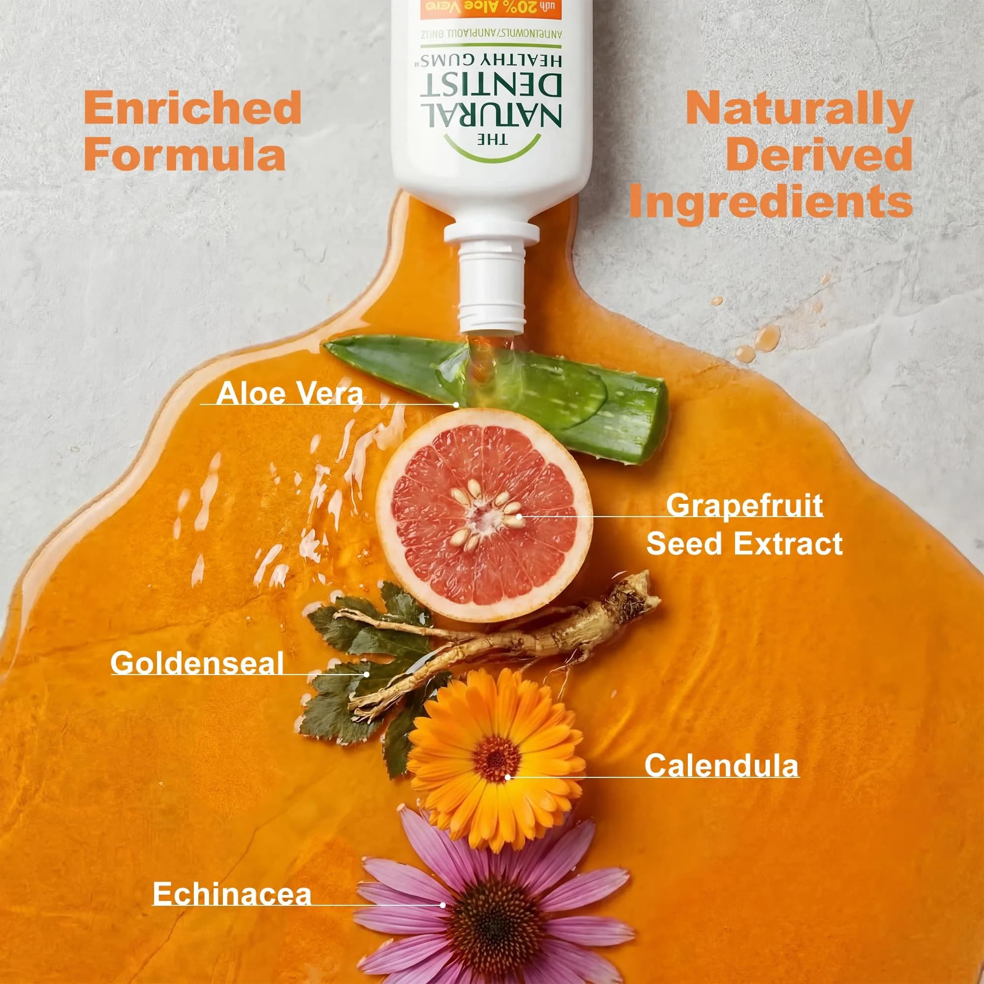 The Natural Dentist Orange Zest Mouthwash 498ml (16.9 Fl Oz) | Alcohol & Fluoride-Free Daily Rinse - view 5