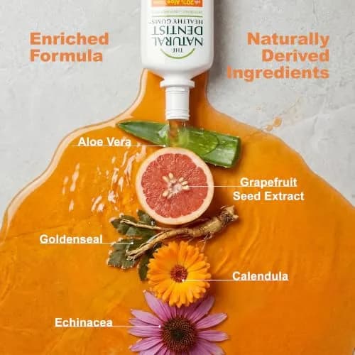 The Natural Dentist Orange Zest Mouthwash 498ml (16.9 Fl Oz) | Alcohol & Fluoride-Free Daily Rinse thumbnail 5
