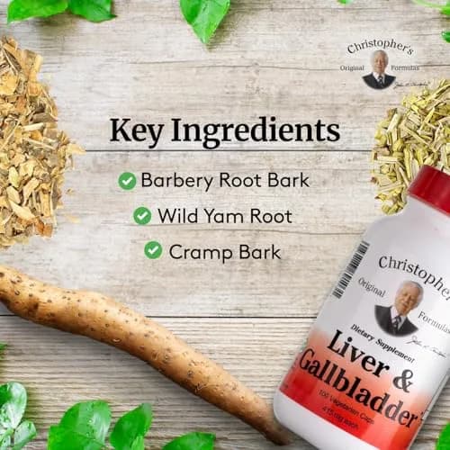 Christopher's Original Formulas Liver & Gallbladder Formula Capsules - Gallbladder Support with Digestive Enzymes - Natural Herbs - Pack of 12 (100 Count) thumbnail 3