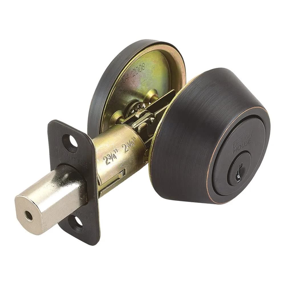 Design House Pro Series Single Cylinder Deadbolt, Oil Rubbed Bronze | ANSI Grade 3 Security — Oil Rubbed Bronze
