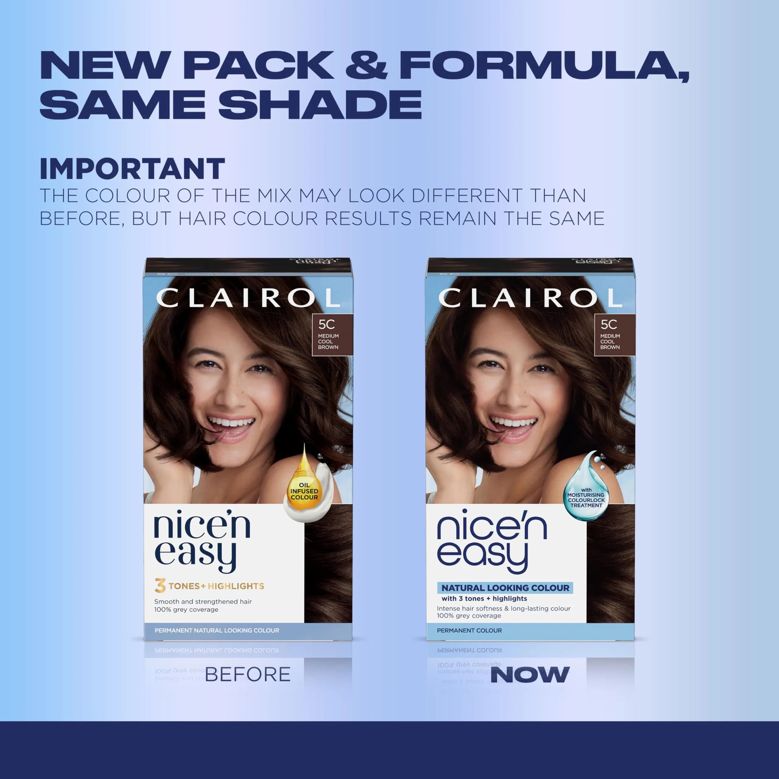 Clairol Nice'n Easy 5C Medium Cool Brown Permanent Hair Dye - Pack of 3 - view 2