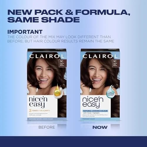 Clairol Nice'n Easy 5C Medium Cool Brown Permanent Hair Dye - Pack of 3 thumbnail 2