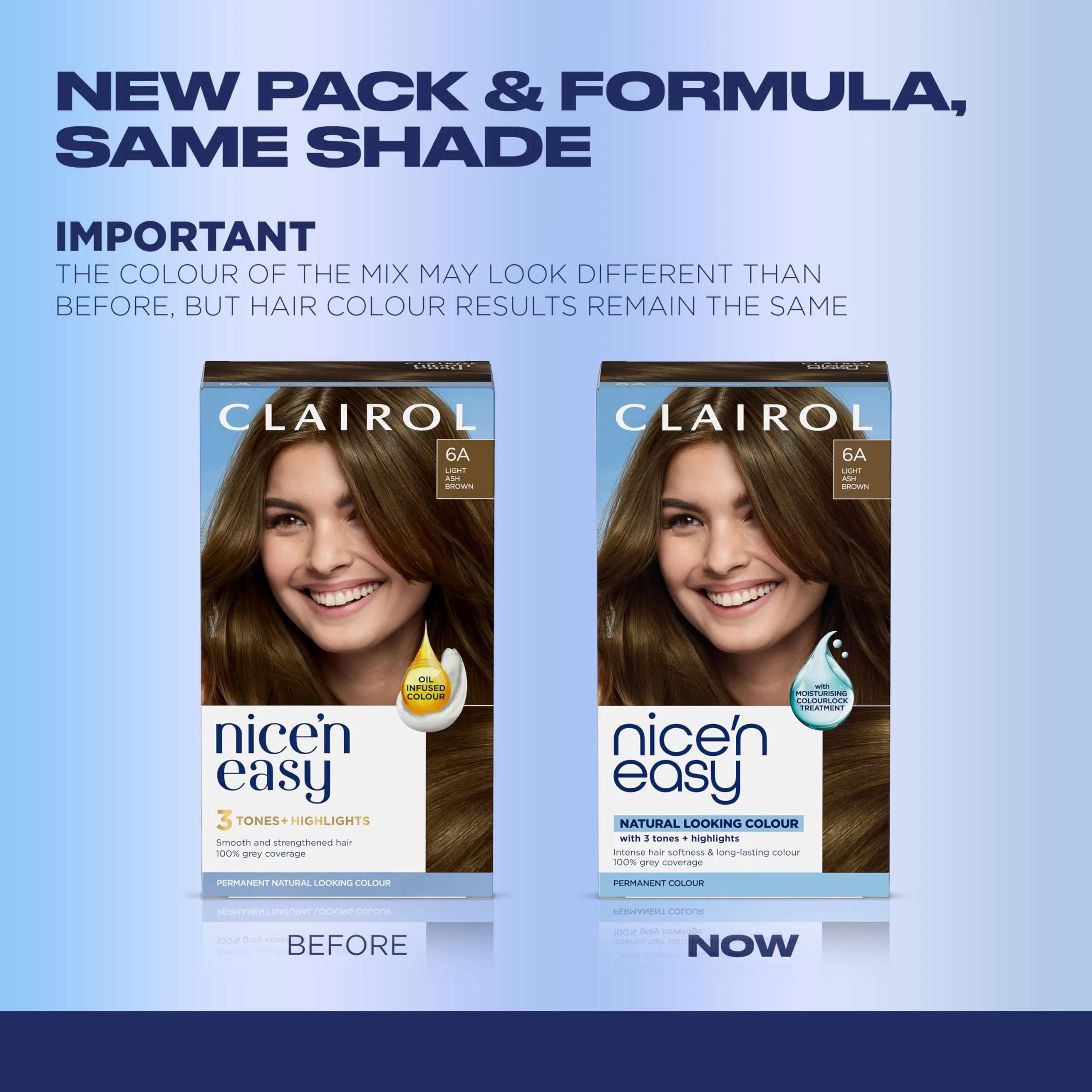 Clairol Nice'n Easy Permanent Hair Dye 6A Light Ash Brown, 6.26 Fl Oz (Pack of 3) - view 2