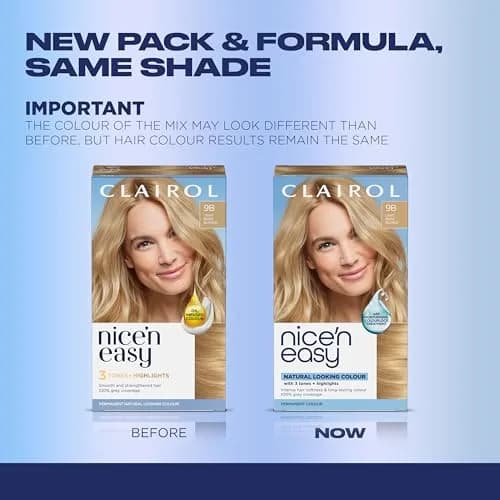 Clairol Nice'n Easy Permanent Hair Dye 9 Light Blonde Pack of 3 | Natural Looking Color with 100% Gray Coverage thumbnail 2