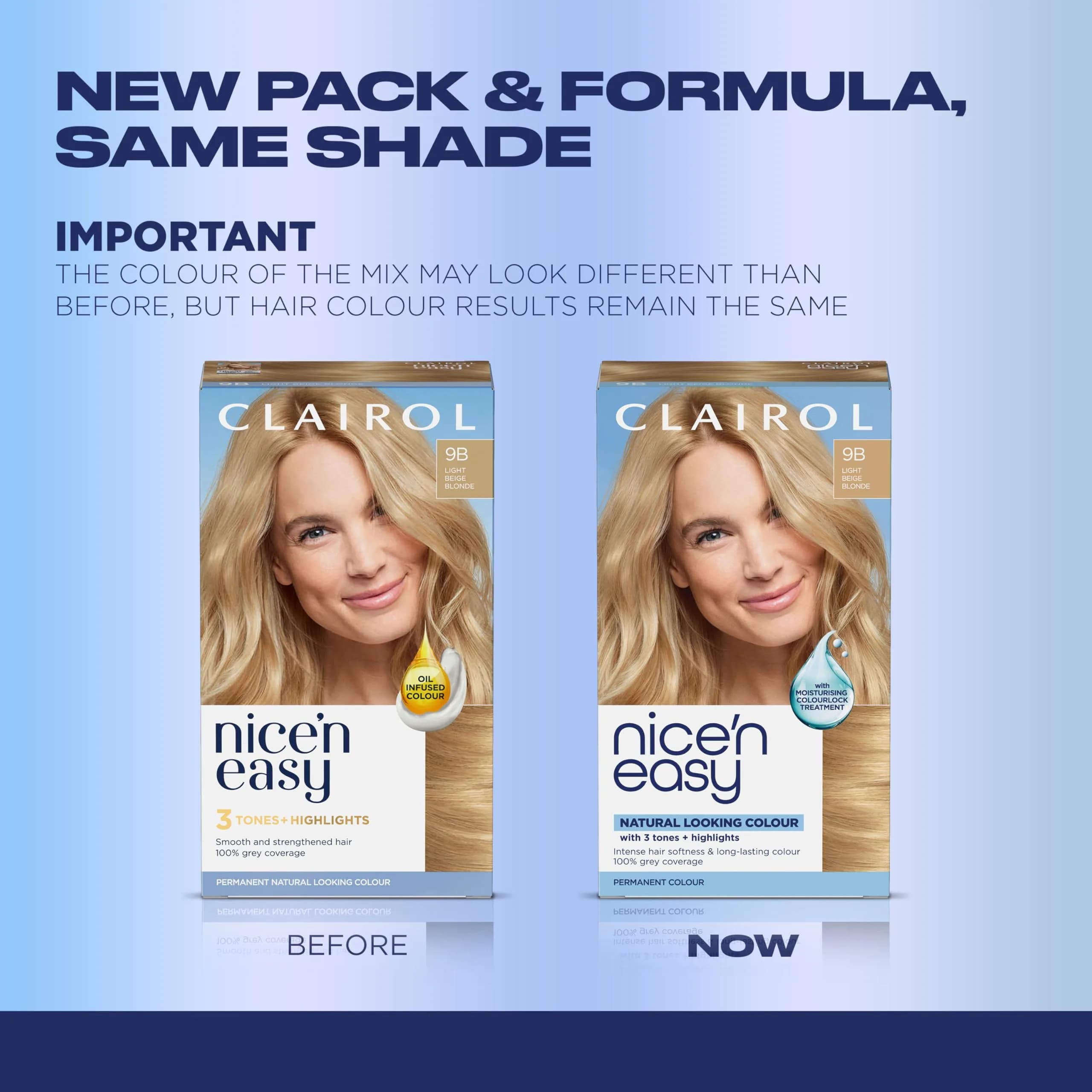 Clairol Nice'n Easy Permanent Hair Dye 9 Light Blonde Pack of 3 | Natural Looking Color with 100% Gray Coverage - view 2