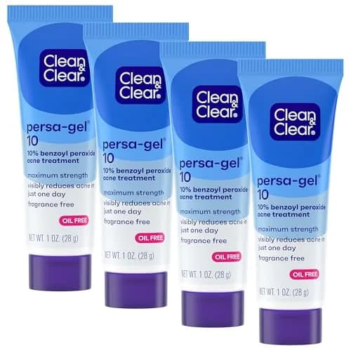 Clean & Clear Persa-Gel 10 Acne Spot Treatment 10% Benzoyl Peroxide 118ml (4 fl. oz) | Maximum Strength Pimple Cream for Face Acne thumbnail 1