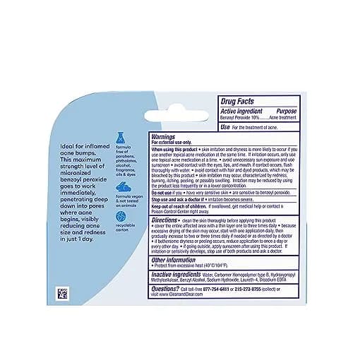 Clean & Clear Persa-Gel 10 Acne Spot Treatment 10% Benzoyl Peroxide 118ml (4 fl. oz) | Maximum Strength Pimple Cream for Face Acne thumbnail 9