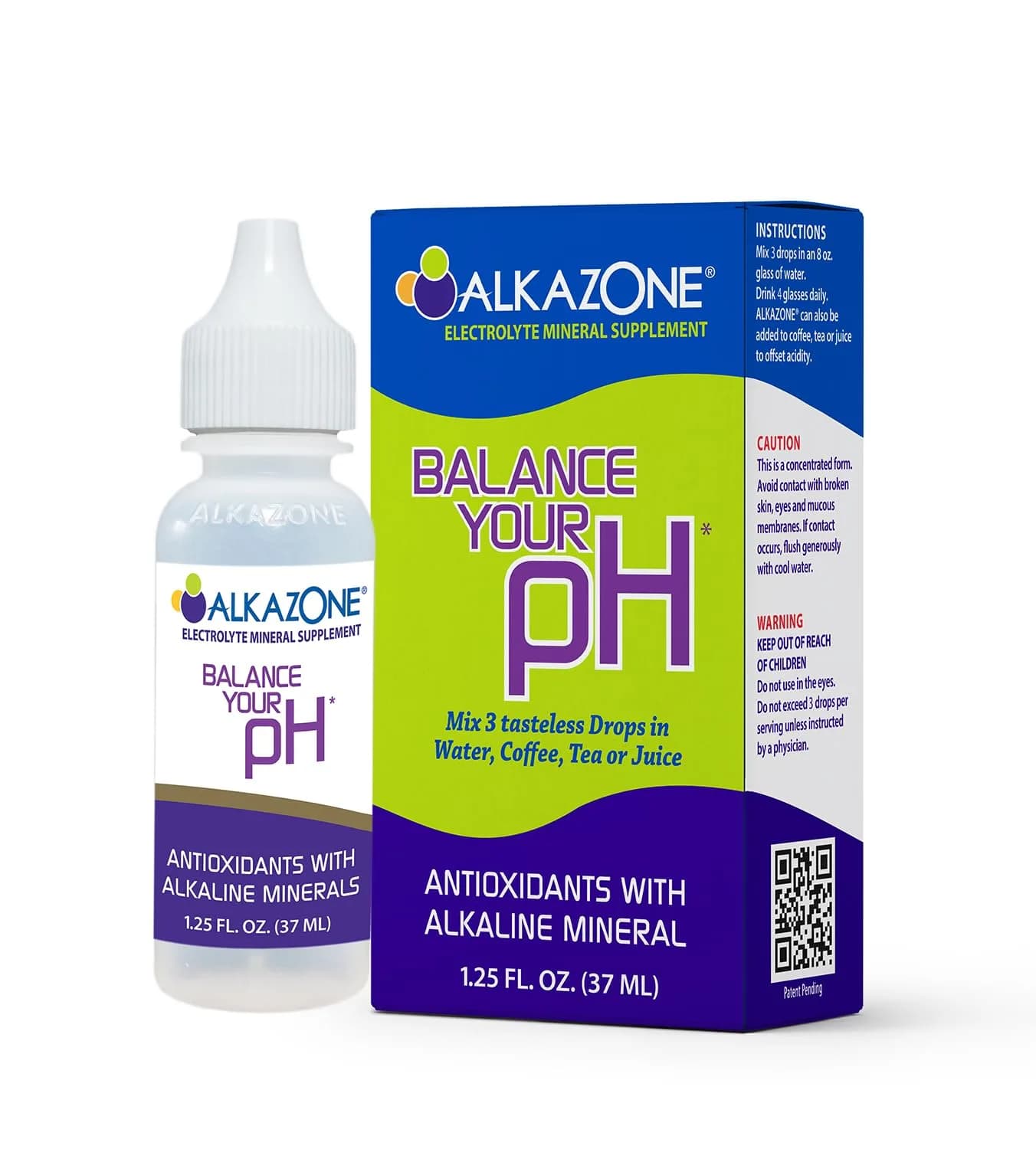 Alkazone pH Balance Mineral Drops 1.25 Fl Oz (37 ml) | Antioxidant Alkaline Water Enhancer - main product image