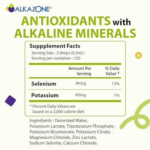 Alkazone pH Balance Mineral Drops 1.25 Fl Oz (37 ml) | Antioxidant Alkaline Water Enhancer thumbnail 2