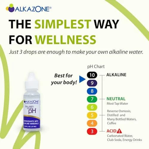 Alkazone pH Balance Mineral Drops 1.25 Fl Oz (37 ml) | Antioxidant Alkaline Water Enhancer thumbnail 3