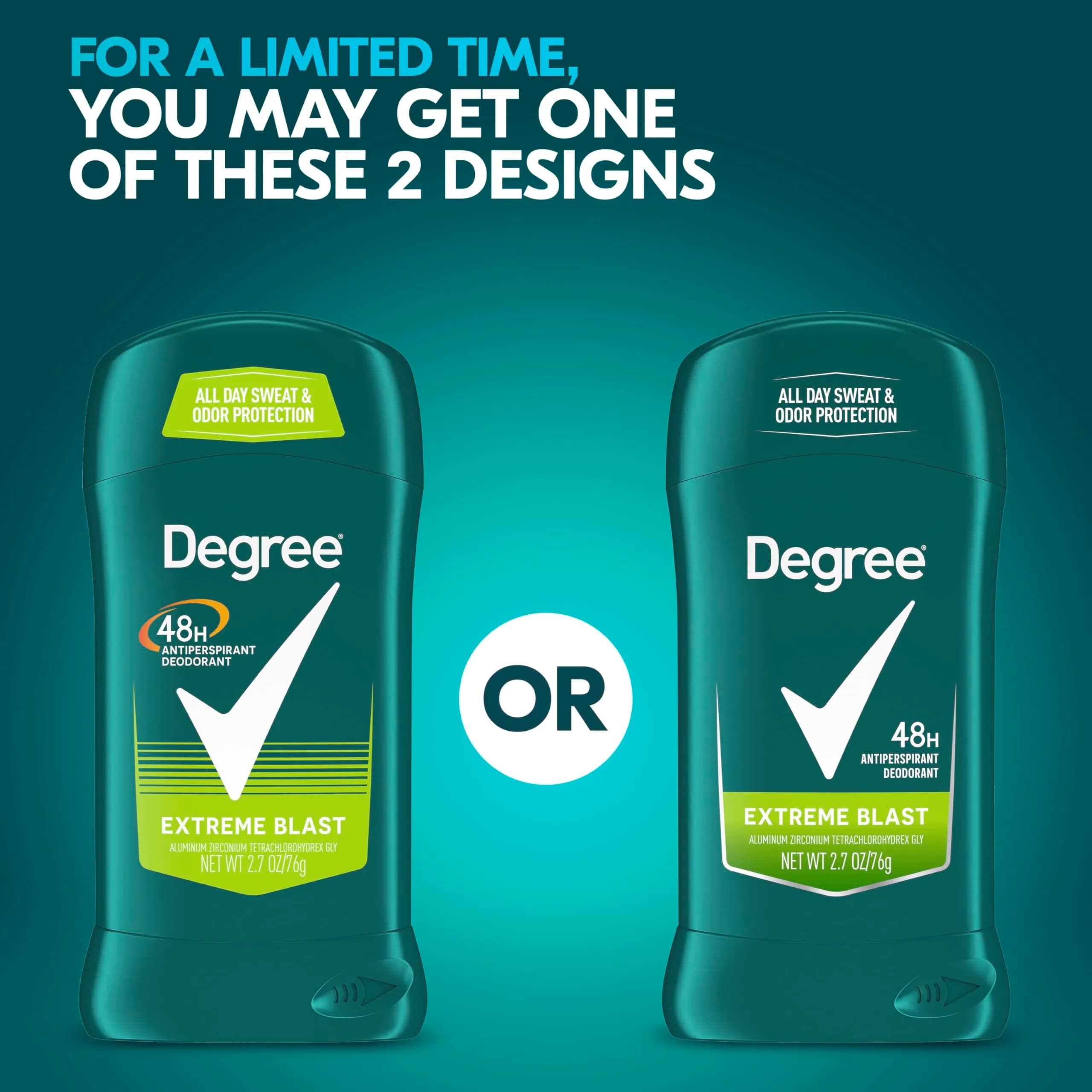Degree Men Original Protection Antiperspirant Deodorant Extreme Blast 16.2 oz (486 ml) | 48-Hour Sweat & Odor Protection thumbnail 3