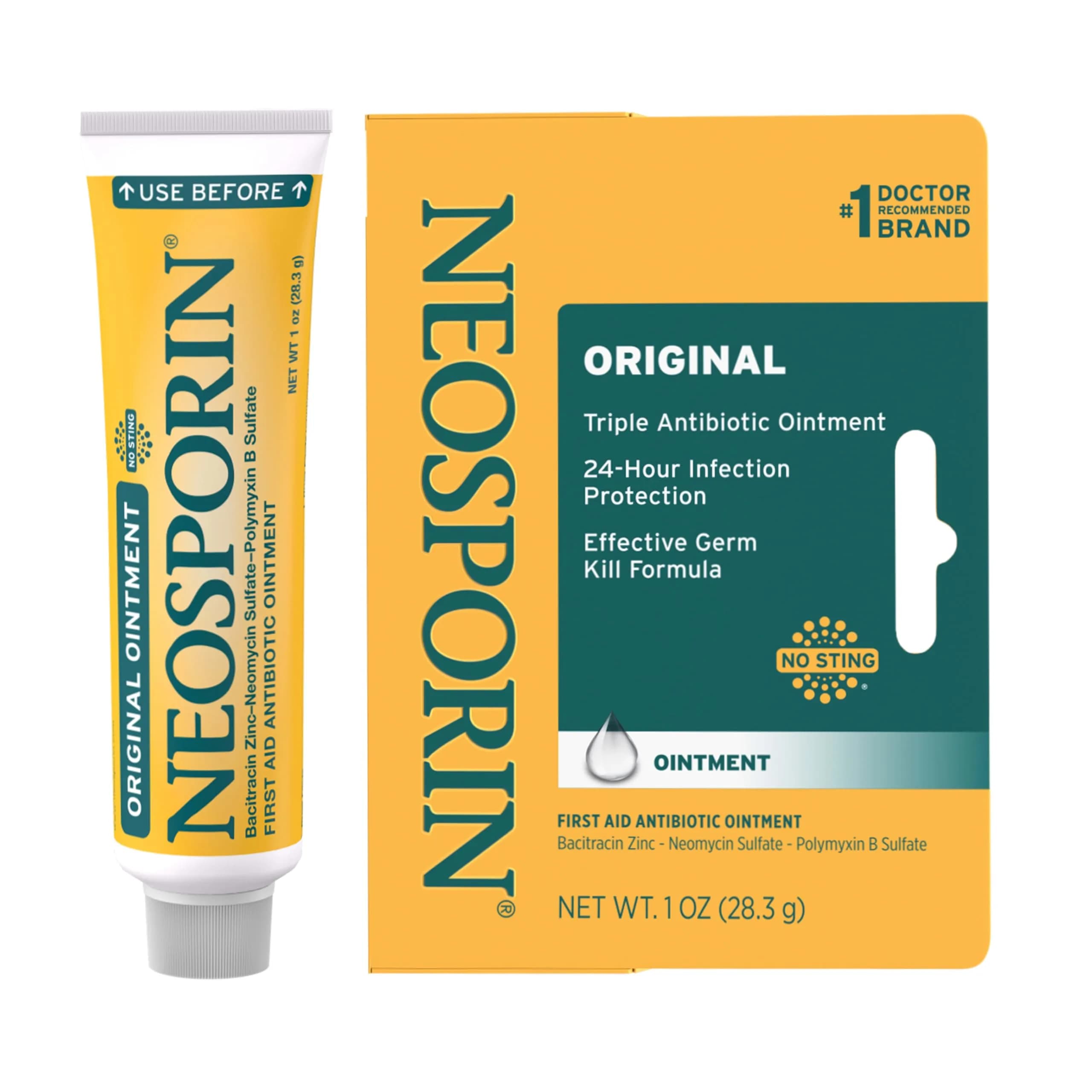 Neosporin Original First Aid Antibiotic Ointment 28g (1 Oz) | Germ-Killing Formula for Minor Wounds - main product image
