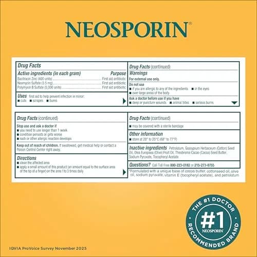 Neosporin Original First Aid Antibiotic Ointment 1 Oz | Triple Antibiotic Formula for Minor Wounds & Scars thumbnail 8