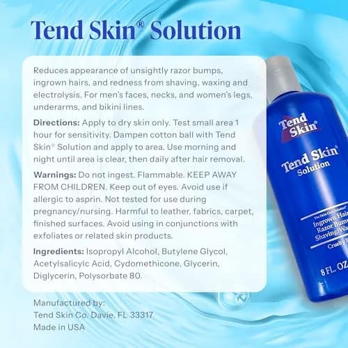 Tend Skin Solution for Razor Bumps and Ingrown Hair 237ml (8 Fl Oz) | Reduces Redness and Post-Shave Irritation thumbnail 8