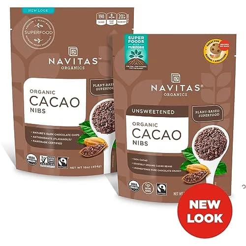 Navitas Organics Cacao Nibs – Unsweetened Dark Chocolate Crunch | USDA Organic, Fairtrade, Non-GMO (4oz, 38 Servings) thumbnail 6