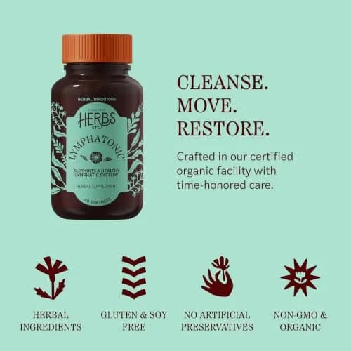 Herbs Etc. Lymphatonic Sg, 60 CT | Herbal Support for Lymph Circulation & Detox thumbnail 6